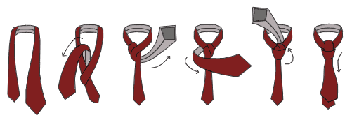 способ завязывания галстука Виндзор